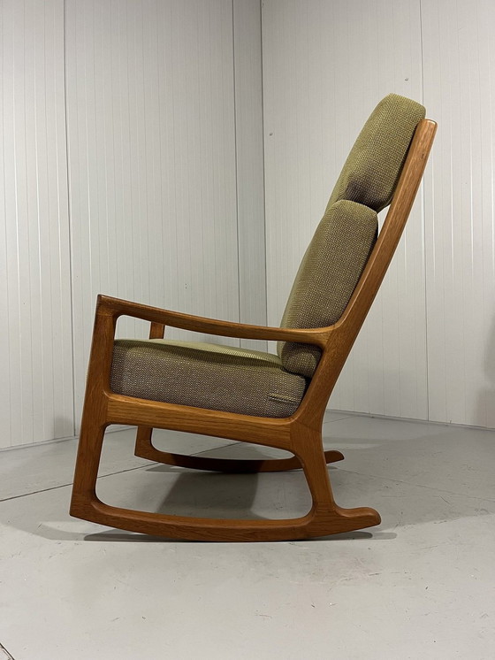 Image 1 of Ole Wanscher Rocking Chair Senator With High Back 1960'S