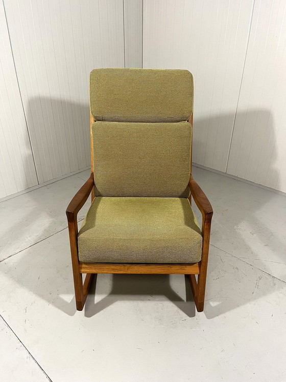 Image 1 of Ole Wanscher Rocking Chair Senator With High Back 1960'S