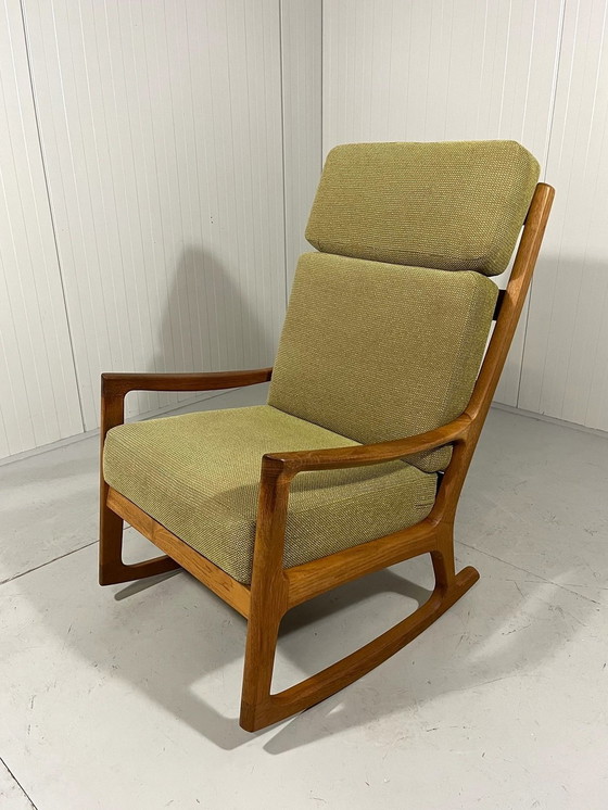 Image 1 of Ole Wanscher Rocking Chair Senator With High Back 1960'S