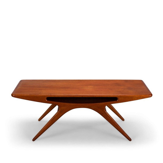 Image 1 of Vintage teak coffee table "smile" by Johannes Andersen, Denmark 1957