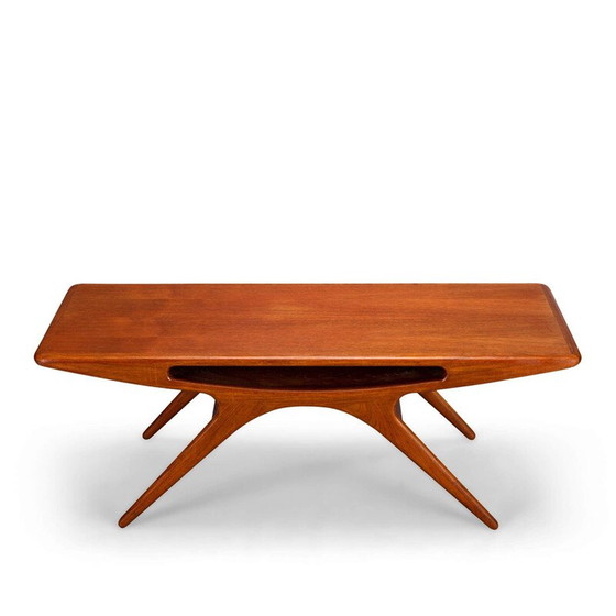Image 1 of Vintage teak coffee table "smile" by Johannes Andersen, Denmark 1957