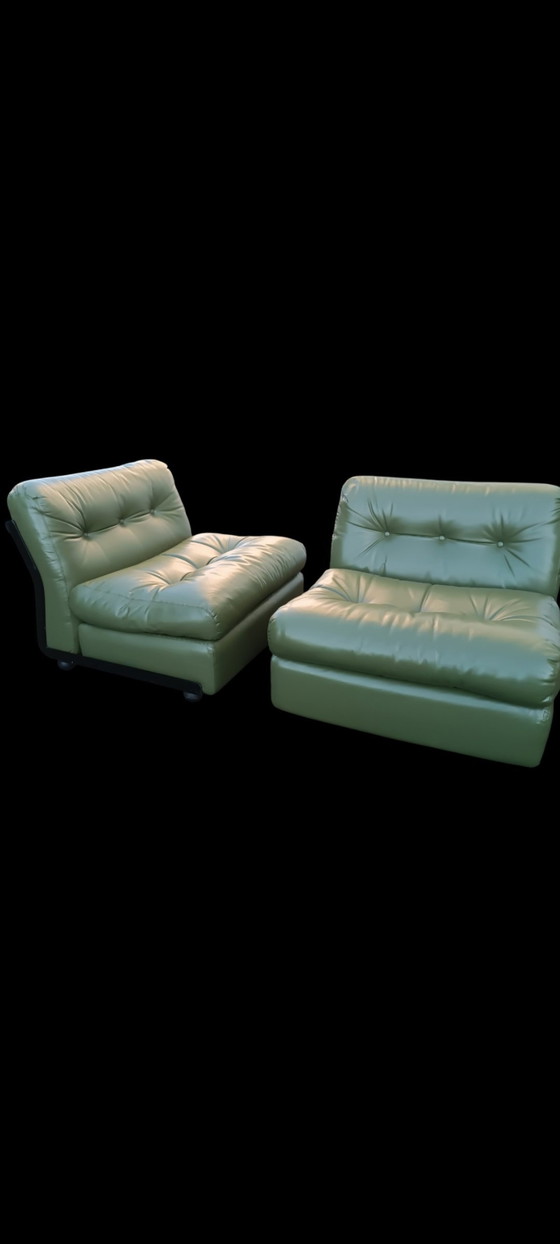 Image 1 of Pair Of Mario Bellini Amanta Fireside Chairs