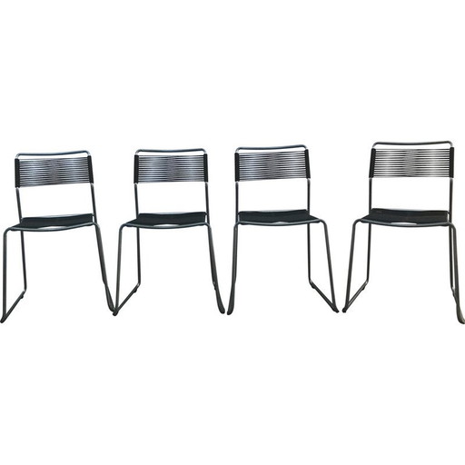 Set of 4 vintage Melker 'spaghetti' chairs by Lisa Norinder for Ikea, 1990