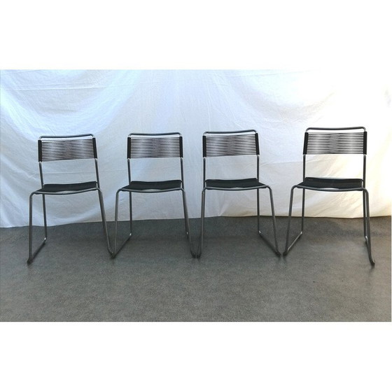 Image 1 of Set of 4 vintage Melker 'spaghetti' chairs by Lisa Norinder for Ikea, 1990
