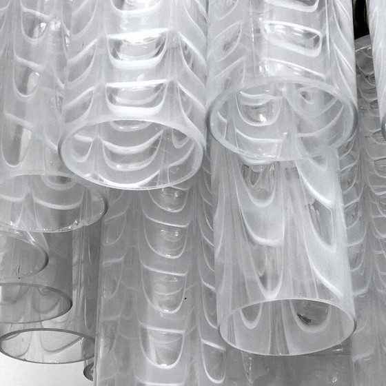 Image 1 of Vintage "Graffito" Murano glass chandelier by Ercole Barovier, Italy 1960s