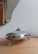 Alessi candy box Peyrano by Alessandro Mendini stainless steel silver
