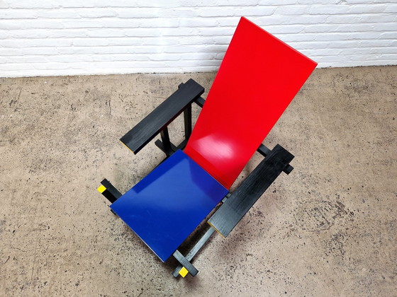 Image 1 of Red Blue Chair By Gerrit Rietveld Replica, 1980 (1)