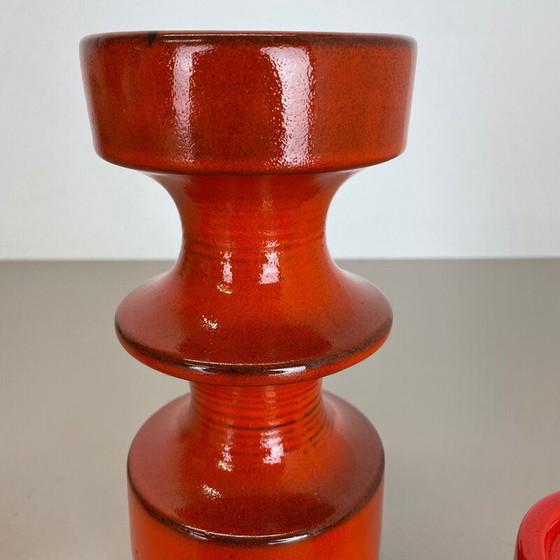 Image 1 of Set of 4 vintage pottery candlesticks by Cari Zalloni for Steuler, Germany 1970s