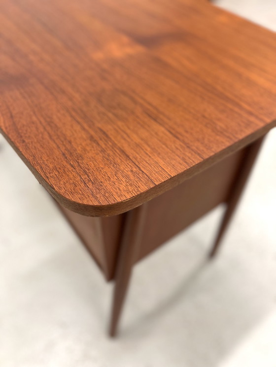 Image 1 of Petite Teak Desk By Gunnar Nielsen For Tibergaarden.