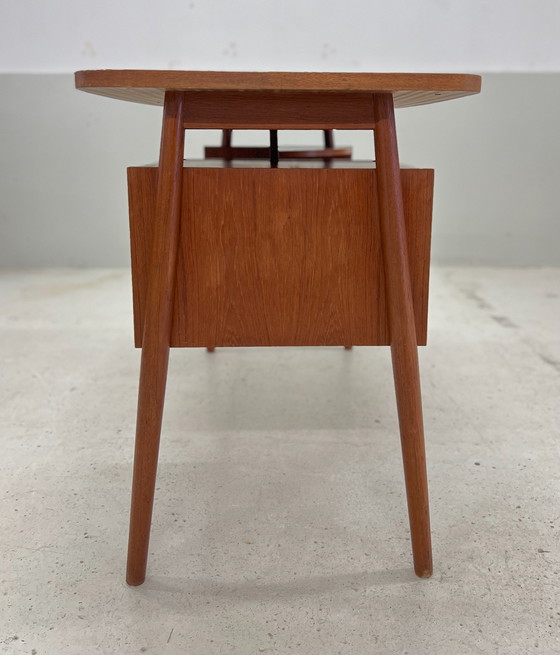 Image 1 of Petite Teak Desk By Gunnar Nielsen For Tibergaarden.