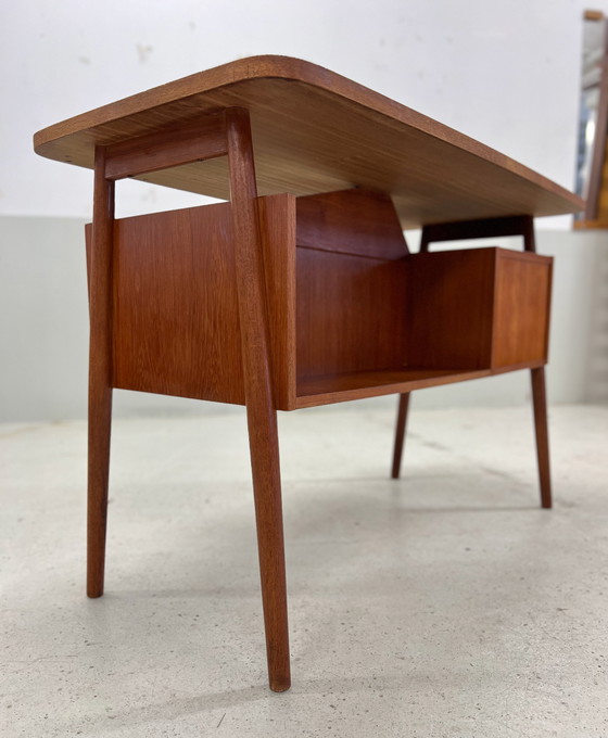 Image 1 of Petite Teak Desk By Gunnar Nielsen For Tibergaarden.