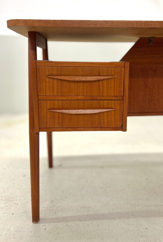 Image 1 of Petite Teak Desk By Gunnar Nielsen For Tibergaarden.