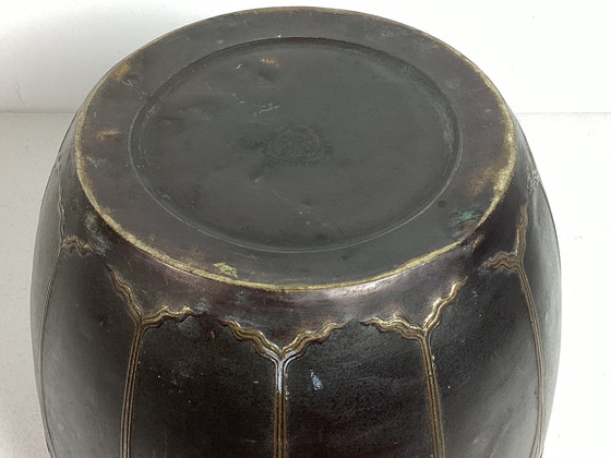 Image 1 of Art Nouveau Art Nouveau Art Nouveau Copper Flower Pot Flower Patterns