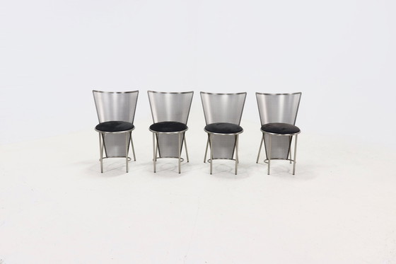 Image 1 of Frans van Praet for Belgo Chrom Sevilla Dining Chairs 