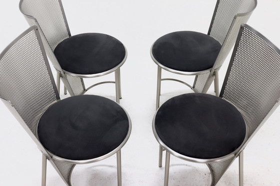 Image 1 of Frans van Praet for Belgo Chrom Sevilla Dining Chairs 