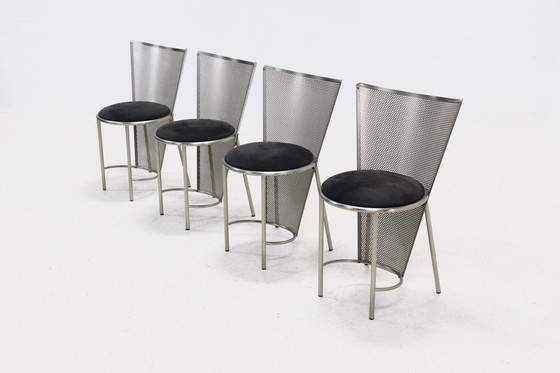 Image 1 of Frans van Praet for Belgo Chrom Sevilla Dining Chairs 