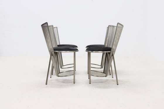 Image 1 of Frans van Praet for Belgo Chrom Sevilla Dining Chairs 