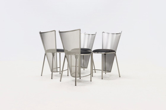 Image 1 of Frans van Praet for Belgo Chrom Sevilla Dining Chairs 