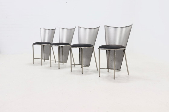 Image 1 of Frans van Praet for Belgo Chrom Sevilla Dining Chairs 