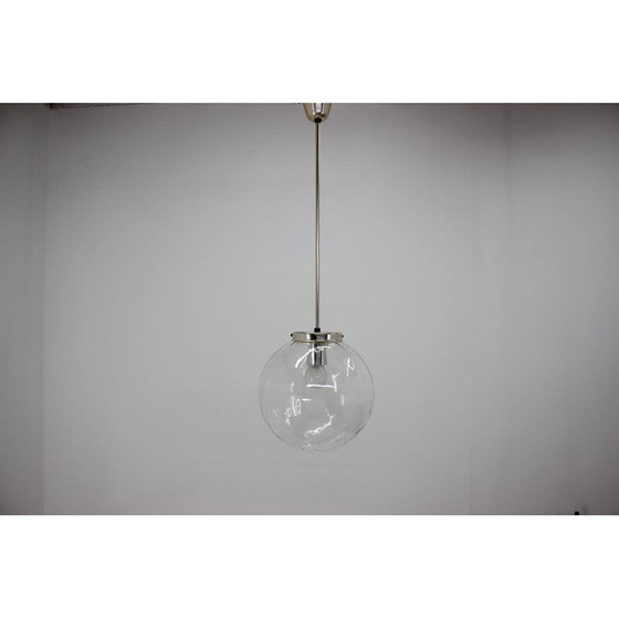 Image 1 of Vintage metal and glass pendant lamp by Kamenický Šenov, Czechoslovakia 1960