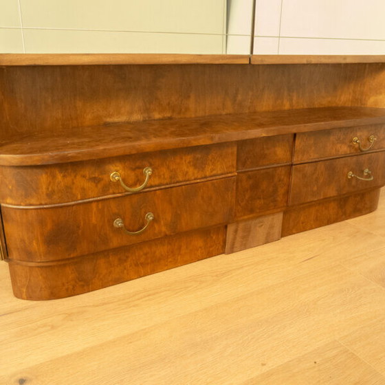 Image 1 of Armoire de toilette en bouleau flammé des années 1960