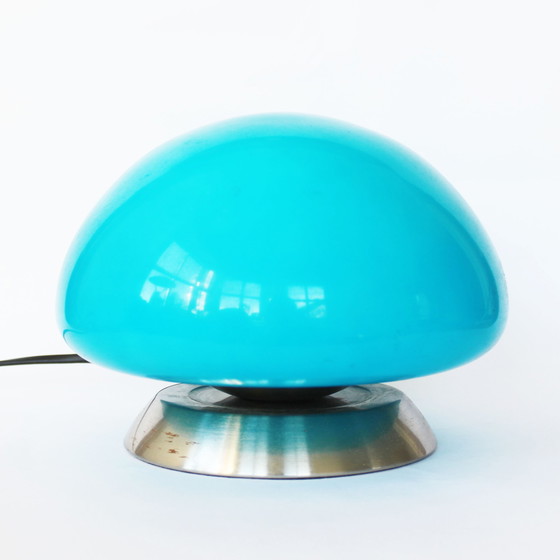 Image 1 of Lampada a fungo in vetro blu dell'era spaziale