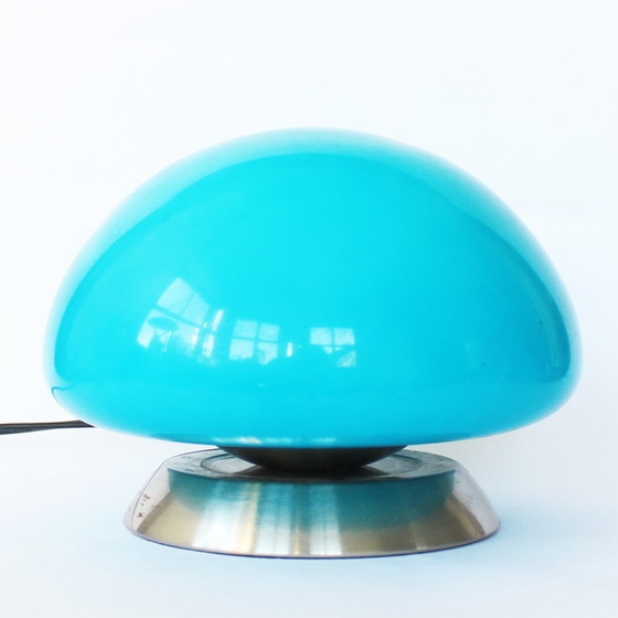 Image 1 of Lampada a fungo in vetro blu dell'era spaziale