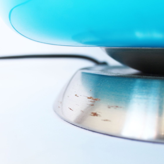 Image 1 of Lampada a fungo in vetro blu dell'era spaziale