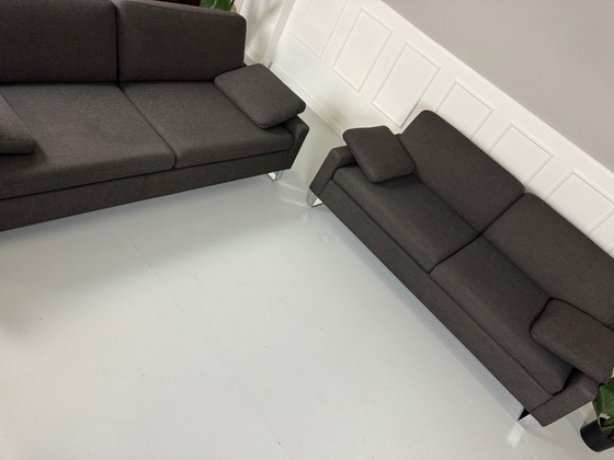 Image 1 of Brühl Alba designer sofa couch gray fabric set