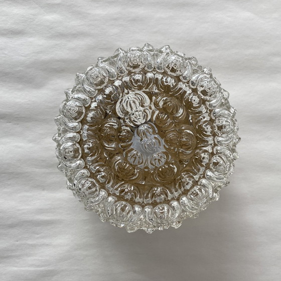 Image 1 of Lampada da parete a soffitto in vetro spesso 1970 1980 anni settanta anni ottanta luce antica trasparente