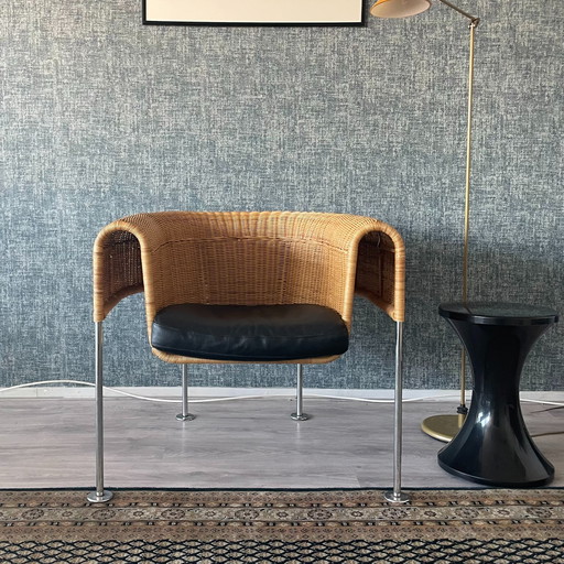 Fauteuil en rotin vintage