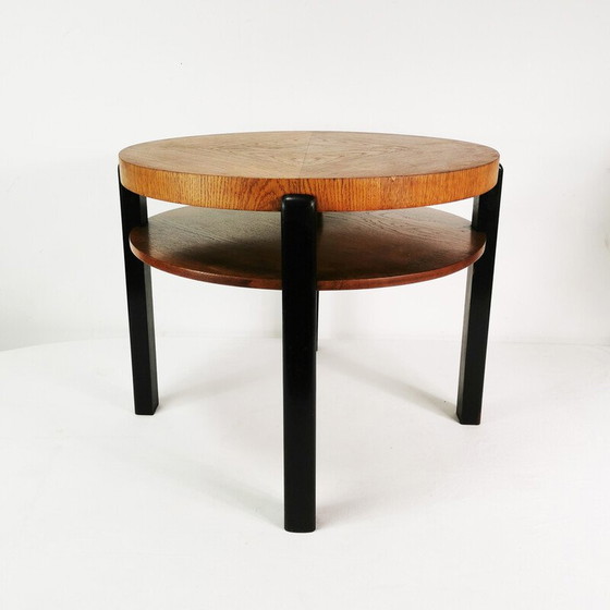 Image 1 of Art Deco vintage round coffee table, Denmark 1930s