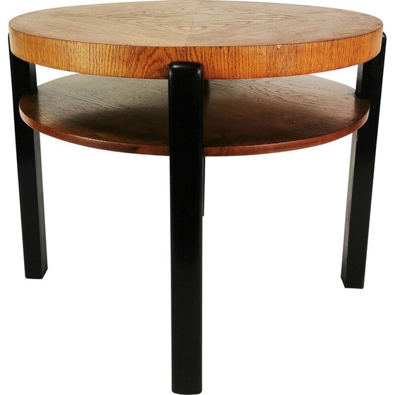 Image 1 of Art Deco vintage round coffee table, Denmark 1930s
