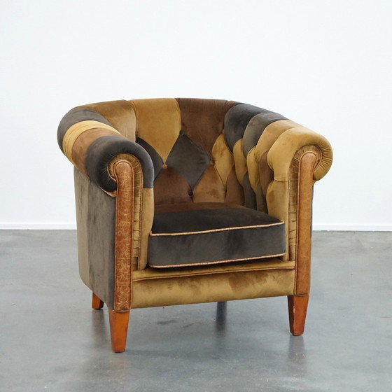 Image 1 of Fabric Chesterfield Club Armchair