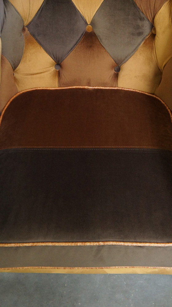 Image 1 of Fabric Chesterfield Club Armchair