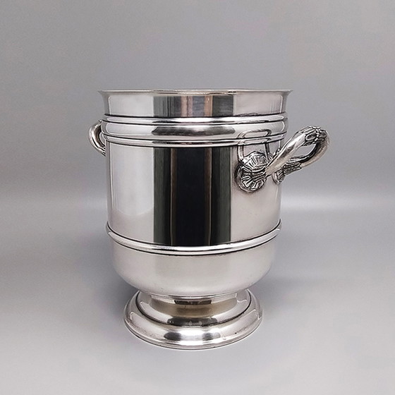 Image 1 of 1950s Gorgeous Champagne or Ice Bucket by Christofle in Silver Plated. Made in France