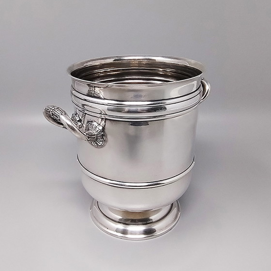 Image 1 of 1950s Gorgeous Champagne or Ice Bucket by Christofle in Silver Plated. Made in France