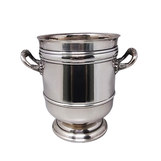 Image 1 of 1950s Gorgeous Champagne or Ice Bucket by Christofle in Silver Plated. Made in France