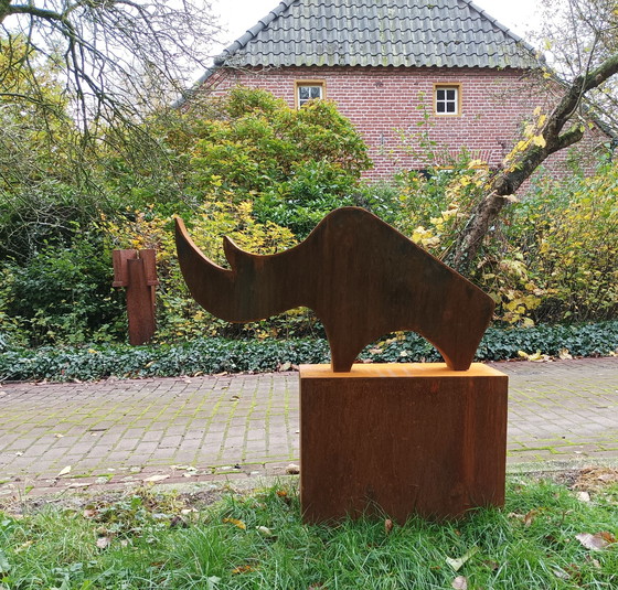 Image 1 of Rhino, Rhinoceros, corten steel