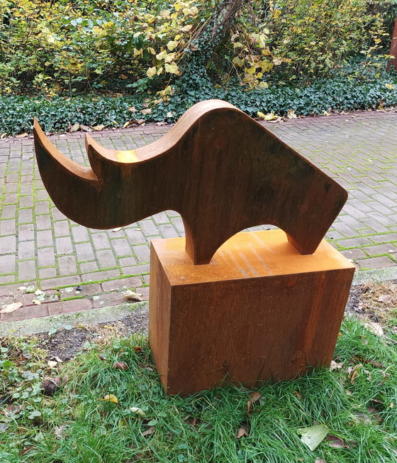 Image 1 of Rhino, Rhinoceros, corten steel