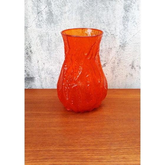 Image 1 of Vintage vase in orange glass, 1960s