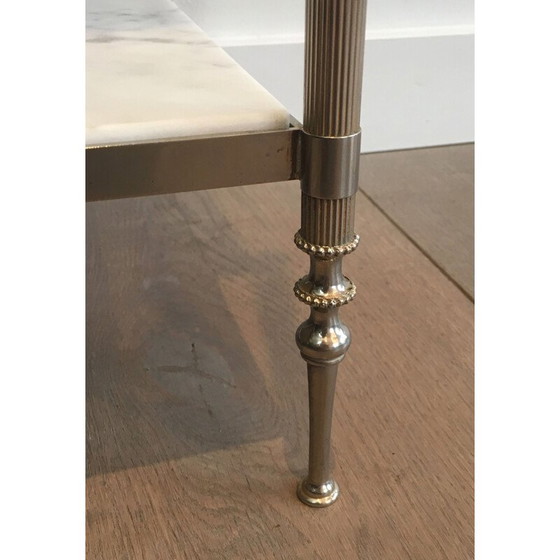 Image 1 of Coppia di estremità per divano Jansen vintage in argento, 1940