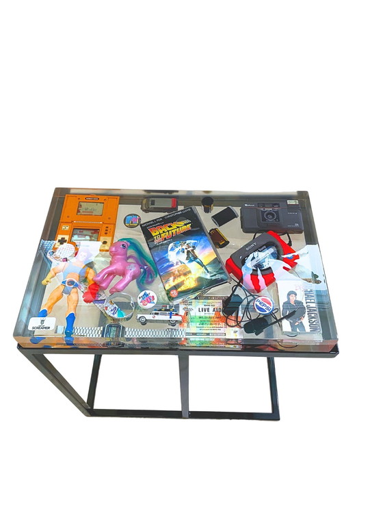 Image 1 of Time Capsule 1980s Epoxy Salon Table