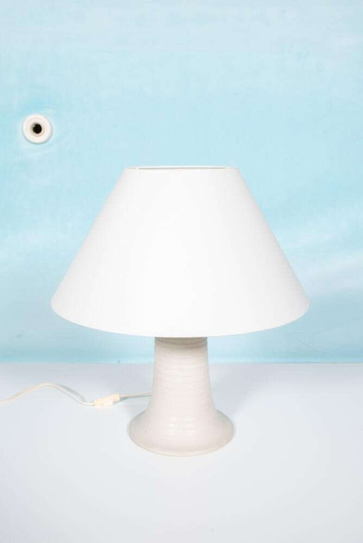 Bohemian table lamp 60s/70s, natural shades of ribbing