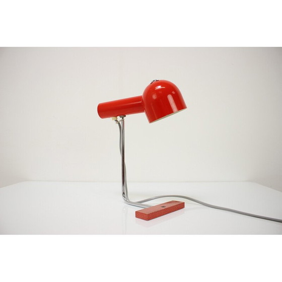 Image 1 of Vintage metal and chrome table lamp for Napako, Czechoslovakia 1960