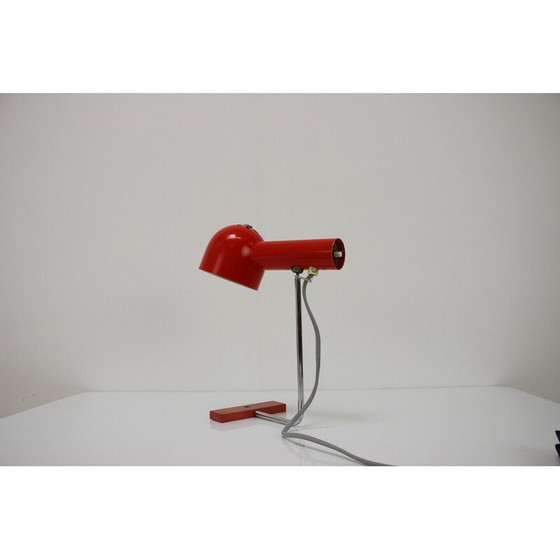 Image 1 of Vintage metal and chrome table lamp for Napako, Czechoslovakia 1960