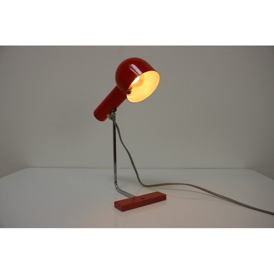 Image 1 of Vintage metal and chrome table lamp for Napako, Czechoslovakia 1960