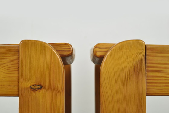 Image 1 of Houtwerk Hattem / Solid Pine Brutalist Dining Table Chairs / Ate Van Apeldoorn / 1970S Netherlands
