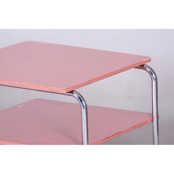 Image 1 of Vintage Bauhaus chrome coffee table for Mücke Melder, Czechoslovakia 1930