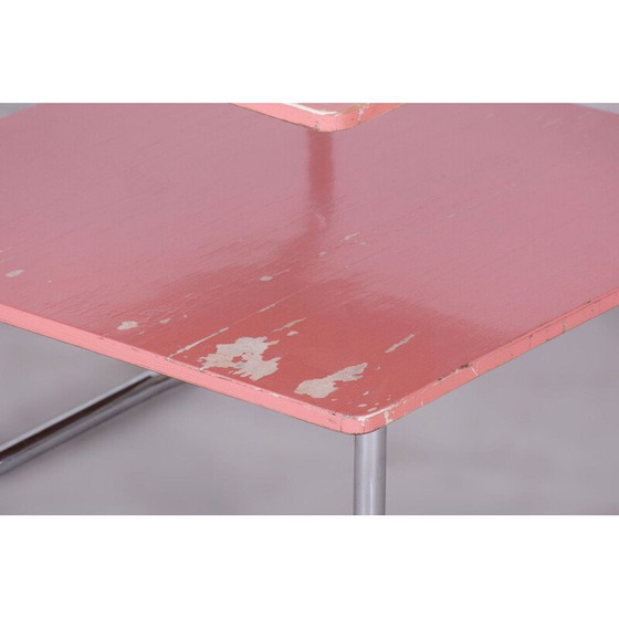 Image 1 of Vintage Bauhaus chrome coffee table for Mücke Melder, Czechoslovakia 1930
